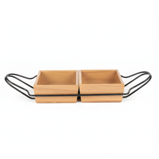 Wooden Two-Piece Serving Set
